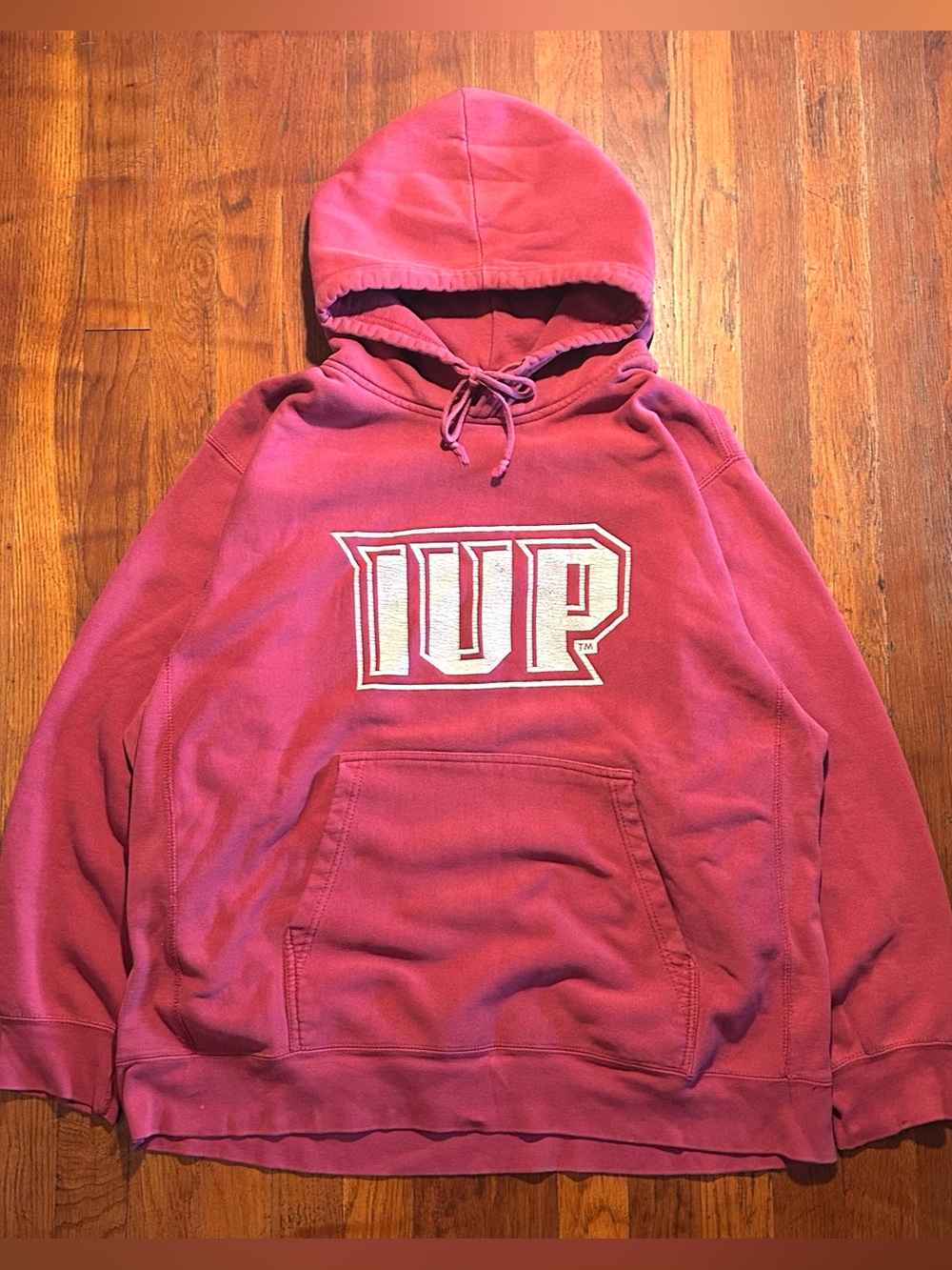 Vintage ‘90s Indiana University of Pennsylvania IUP Red Hoodie Sweatshirt XL